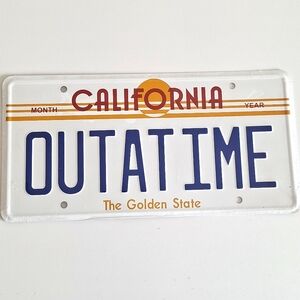 Screen Acurate Back to the Future License Plate Decor With Stickers NEW SEALED